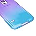 Galaxy S5 / S5 Neo Case with Tempered Glass Screen Protector,PHEZEN 360 Front and Back Full Body Coverage Shockproof Hybrid Hard PC Armor Protective Case for Samsung Galaxy S5 (Gradient Purple Blue)