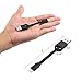 Short Charger Cable Cord PowerLine Keychain- 4 Inches Compatible for IPhone 8 7 Plus, IPhone 6s / 6 s Plus, IPhones SE, IPad , IPod Touch, IPod (3 Packs) (Black)
