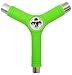 All in One Skate T/Y Tool Skateboard Tool, Multi-Function and Portable Skate Tool for Peny Borad and Longboard Screwdriver (Green Y)