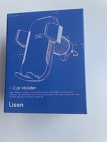 LISEN 2025 Car Phone Mount, Phone Holders for Your Car [Thick Cases Friendly] Car Phone Holder Air Vent Wider Clamp & Metal Hook Cell Phone Car Mount for iPhone Pro Max Samsung Smartphones