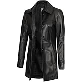 Decrum Leather Coats for Women - Carcoat Style Winter Fashion Womens Long Leather Jackets
