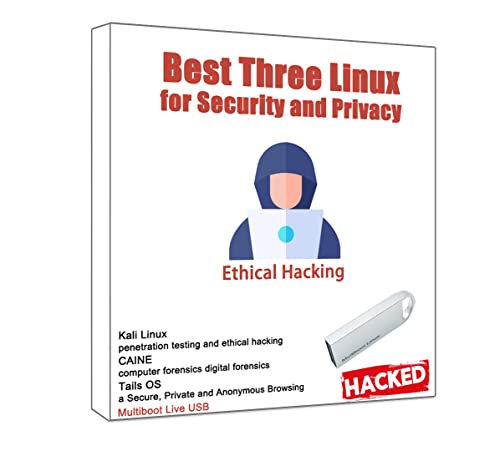 USB for Kali 2024,Tails 6.4,Caine 13 | 3IN1 Bootable USB Flash Drive for IT Training and Security Learning (32GB) | 64-Bit Security & Privacy Toolkit
