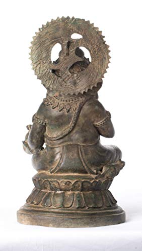 HD-Asian-Art-Ganesha-Statue-Antique-Chola-Style-Green-Bronze-Seated-Ganesh-Statue-37cm15