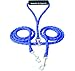 Caldwell's Pet Supply Co. Dual Dog Leash, Double Dog Leash for Two Dogs, Tangle Free, Heavy Duty Double Ended Tandem Leashes with Padded Handle, Tangle-Free Swivel, for Small, Medium or Large Dogs