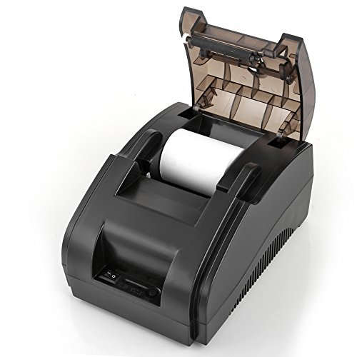 Flexzion USB POS Receipt Printer Digital 384 Line High Speed Dot Printing Set Compatible ESC Command Built in Data-Buffer with Power Adapter & 58mm Thermal Paper Roll