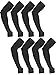 Boao 8 Pairs Unisex Arm Sleeves UV Sun Protection Cooling Sleeves for Driving Jogging Golfing Riding Outdoor Activities (Black)