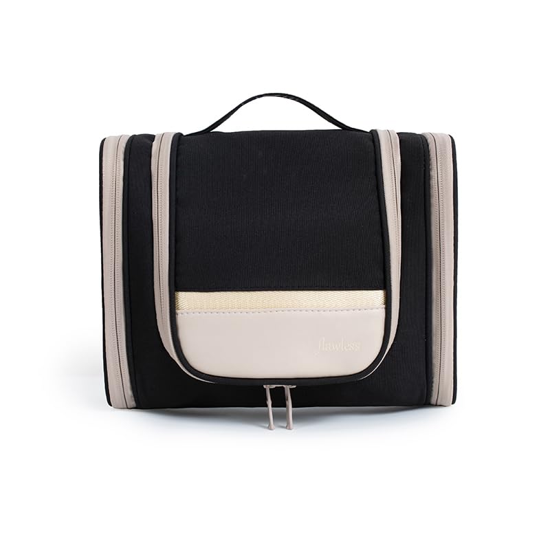 CHANXIUZAI Ladies' Makeup Bag, a Hanging Large Capacity Travel Makeup Bag That is Waterproof, Easy to Maintain, and Suitable for Daily Life Such as Work and Travel (Black)