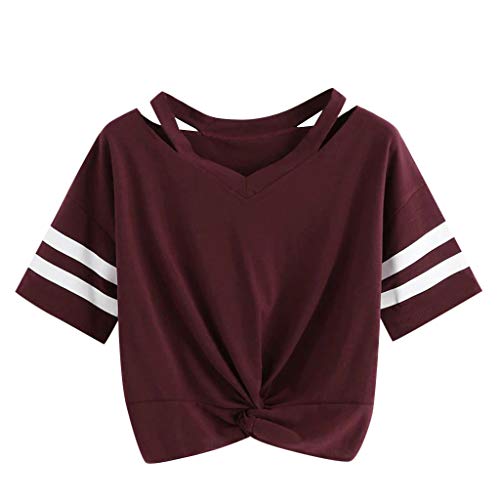 Women's Sexy Tops 2019 Fashion,YEZIJIN Women Ladies Short T-Shirt Short Sleeve Round Neck Casual Tops Blouse White