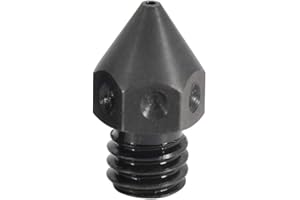 POLISI3D 1piece High Temperature Sharp Hardened Tool Steel MK8 Nozzles 0.4mm for 1.75mm Makerbot, Creality CR-10 All Metal Hotend, Ender 3/ Ender3 pro, CraftBot, Prusa i3 3D Printer