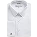 Gentlemens Collection Men's Slim Fit French Cuff Solid Dress Shirt - Colors (Cufflink Included)