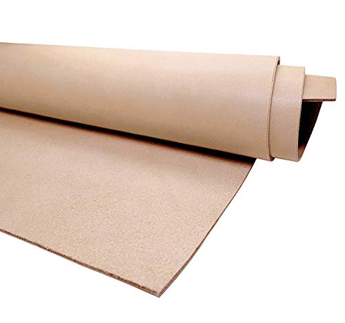 Muse Craft Flawless 12''X24'' 5-6oz Vegetable Tanned Leather Precut| Import A Grade Tooling Leather Hide Full Grain Veg Tan Leather for Tooling, Carving, Dyeing, Embossing(12''x24'' 1.9-2.3mm)