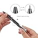 Kyinflose Gel Ink Pens, Metal Business Gel Ink 0.5mm Pens with 2 Extra Refills（0.7mm Black & Blue）, Stainless Steel Twist Roller Ball Gift Pens with Black Ink Medium Point, Black