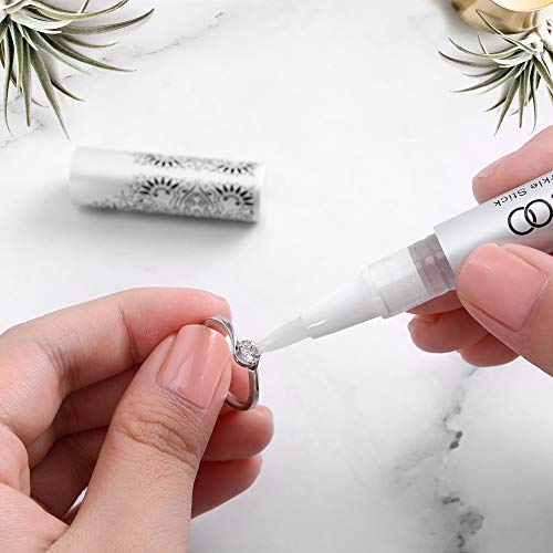 IMPROVED Jewelry Cleaner Kit Includes 2 Pens and Pro Polishing Cloth Made in USA from Pure Cotton for Diamond Rings, Gold, Silver, Platinum Jewelry, Precious Stones