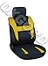 OxGord Car Seat Cover Flat Cloth Bucket Set for Car, Truck, Van, SUV - Black, Yellow