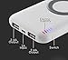 Savorware 8000mAh Qi Wireless Charger Power Bank,2 USB 5V 2.4A Portable Power Bank Battery External with Qi Wireless Charging For iPhone X 10 8 8 Plus Samsung Qi Enabled Devices