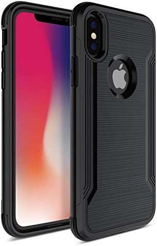 iPhone X Case iPhone 10 Case, Apriletter Shock Absorption Soft TPU Bumper Cover Durable Flexible Anti-Scratch full Protective for iphone X – Black
