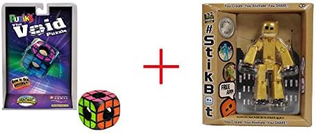 StikBot Metalbot Series Single Pack Action Figure AND Rubik's The Void Puzzle - Bundle