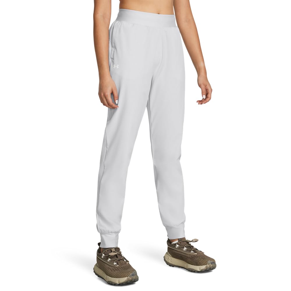 Under Armour Womens Armoursport Woven Pants, (014) Halo Gray / / White, XX-Large Short Image