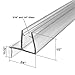 Universal Clear Shower Door Bottom Sweep with Drip Rail for 3/16