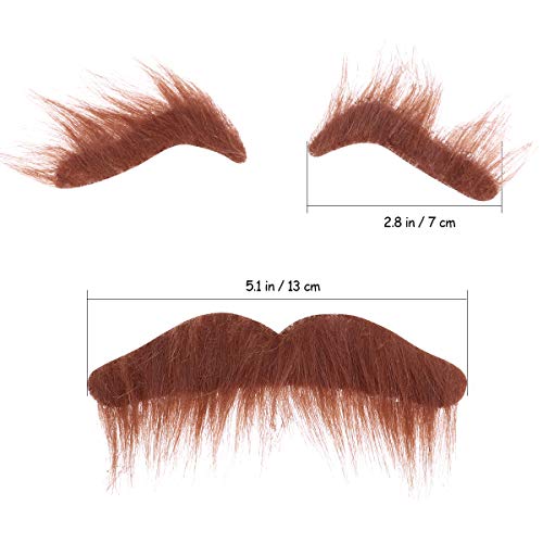 TINKSKY Novelty Costumes Self Adhesive Fake Eyebrows Beard Moustache Kit Facial Hair Cosplay Props D - //coolthings.us