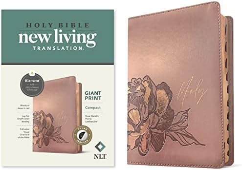 NLT Compact Giant Print Zipper Bible, Filament Enabled