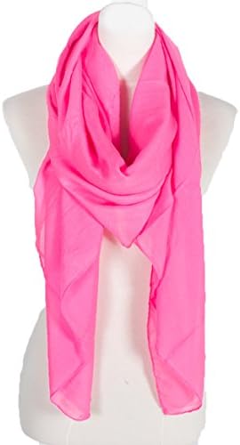 Plain Large Scarf, Can also by styled as a Sarong, Wrap or Shawl, summer scar, beach shawl, beach scarf wrap, beach top (Hot Pink)