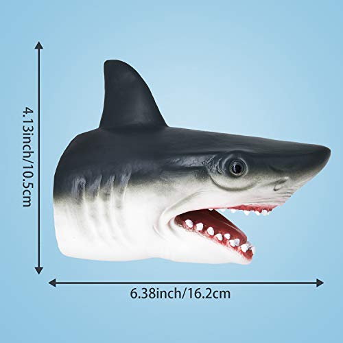 Tecesy Shark and Dolphin Hand Puppets,  Soft Rubber Realistic Shark and Dolphin Head 7 inch - //coolthings.us