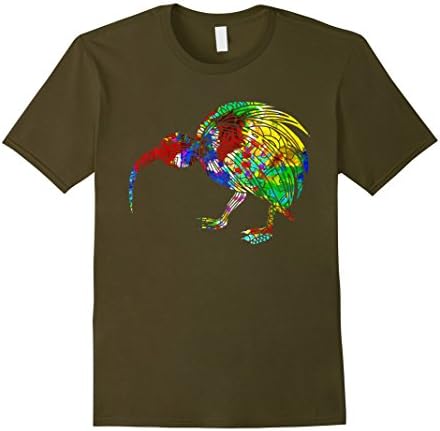 Men's Kiwi Bird Shirt - Funny Kiwi Bird Shirts Large Olive