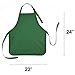 Apron Commercial Restaurant Home Bib Spun Poly Cotton Kitchen Aprons (3 Pockets) in Dark Green