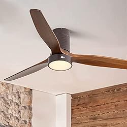 Sofucor Low Profile Ceiling Fan with Lights Flush