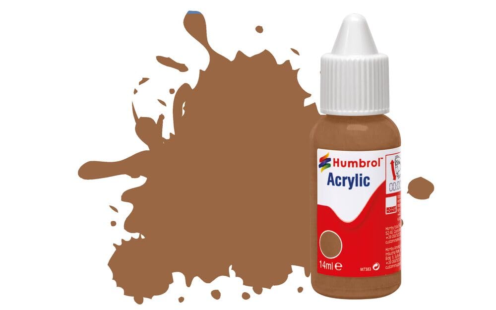 Humbrol Model Paint - DB0110 No 110 Natural Wood - Matt (14ml), Acrylic Paints for Models, Plastic, Metal, Wood, Glass, Ceramics and More, Acrylic Touch Up Coat - Hobby Bottle for Craft Kits