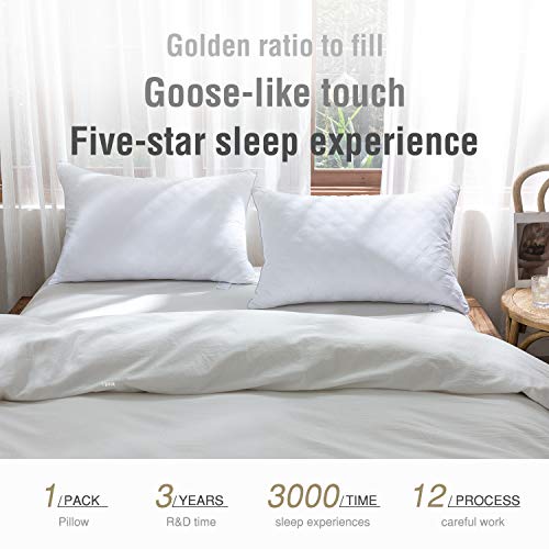 SORMAG Bed Pillows for Sleeping Set of 2, Queen Size 20 x 30 Inches, Luxury Hotel Collection Gel Pillows 2 Pack, Hypoallergenic Pillow for Side and Back Sleeper