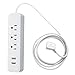 GLOBE Designer Series 6ft 3-Outlet USB Surge Protector Power Strip, 2x USB Ports, Surge Protector, White Finish,78251