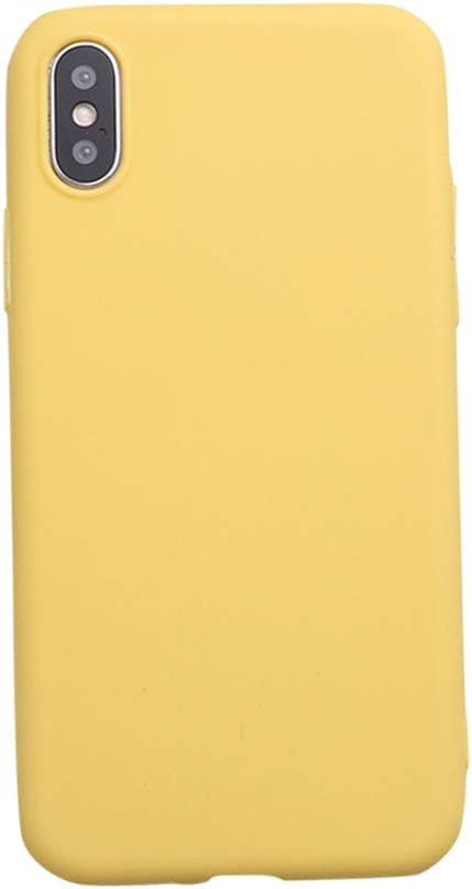 schicj133mm Lightweight Liquid Silicone Case Cover for iPhone Xs Max/XS/X/7/8/7P/8P,Simple Style ,Silicone ,Anti Falling ,Waterproof, Shockproof Yellow for iPhone 7/8 Plus