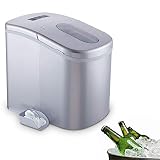 Portable Ice Maker Machine Countertop for Home, Ready in 8 Mins Ice Cube Maker, Make 26 lbs Ice in 24 Hrs Perfect for Parties Mixed Drinks, Electric Ice Maker 2L with Ice Scoop and Basket, Easy-Use