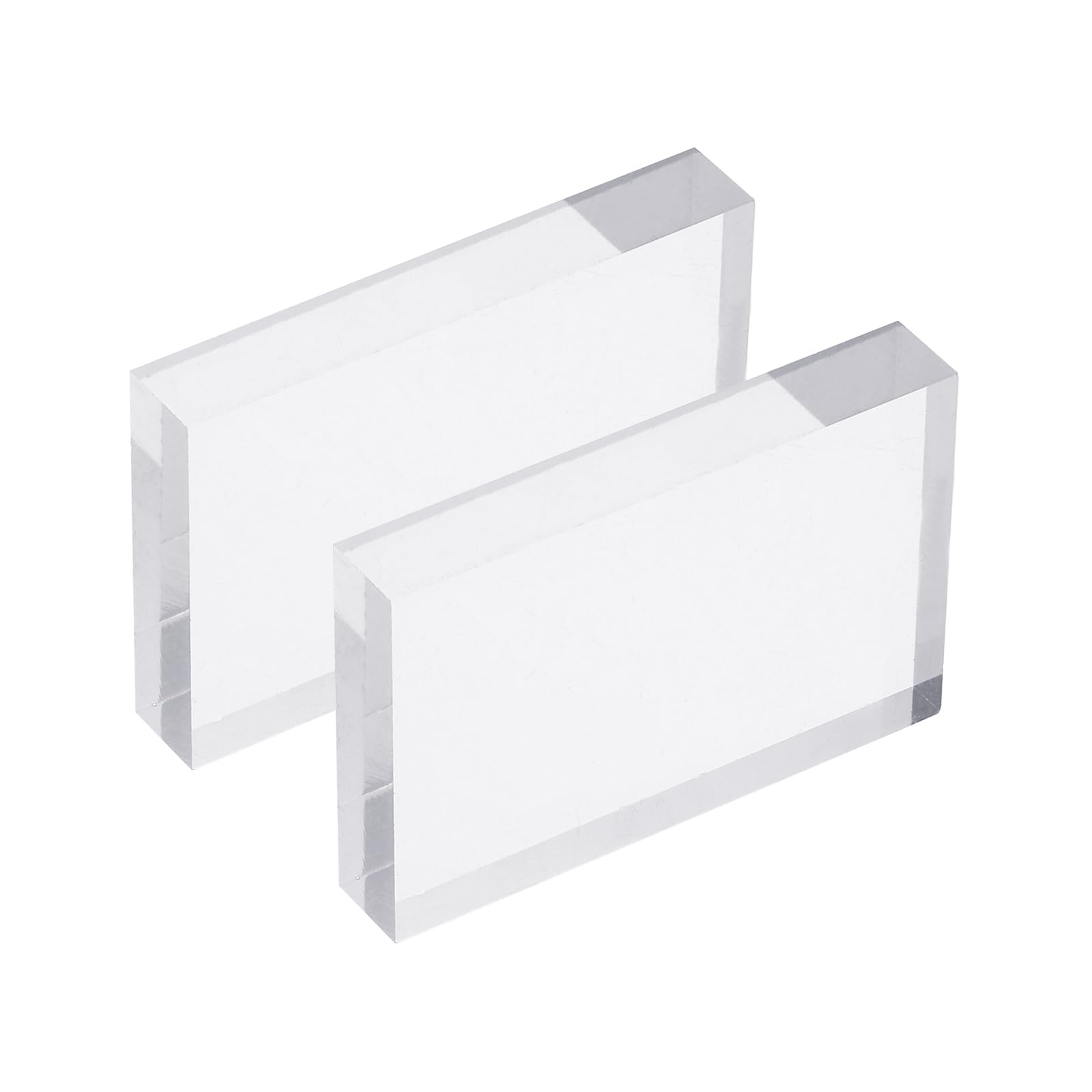 PATIKIL Acrylic Stamp Block, 2 Pack Clear Stamping Block with Grid Lines Decorative Mounting Blocks Set Rectangle for Scrapbooking DIY Crafts Cards Making