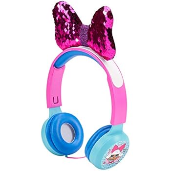 L.O.L. Surprise! HP2-13136 L.O.L Surprise Kid Friendly Over The Ear Headphone with Volume Limiter, Great Sound, 3. 5mm Auxiliary Input, Fun and Vibrant Design, Pink