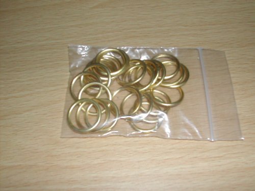 50 x Brass Curtain Roman Blind Rings 18mm 3/4" Sewing Tiebacks