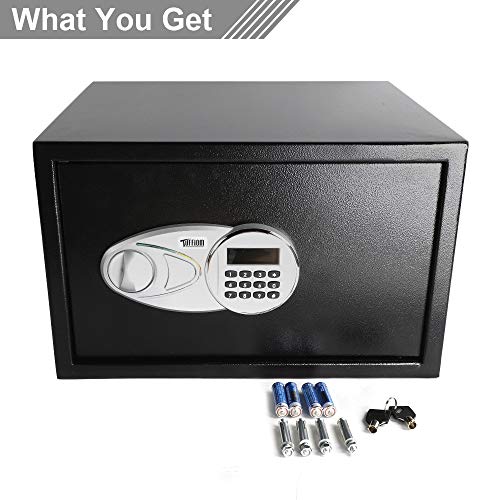 TUFFIOM 1.2 CF Security Safe Box, Electronic Cabinet Safe with Digital Keypad Lock & Keys, Perfect for Home Office Use, to Store Cash Jewelry, Batteries Included - Thumbnail 5