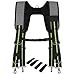 Padded Tool Belt Suspenders w/Chest Strap, Pencil Sleeve, Molle Clip | Durable 1000D Material & Metal Buckles/Hooks | Fully Adjustable Hi-Vis Harness | Construction Grade Carpenter Suspension Rig