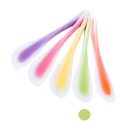 Best Utensils Dual-Sided Silicone Spatula Spoon Hot Cooking Tools Cookie Pastry Scraper Mixer Dough Spatulas Butter Ice Cream Scoop 2 In 1 Baking Tools For Cake(Green)