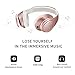 Over Ear Headphones, Mkay Bluetooth V4.2 Wireless Headset with Deep Bass Microphone Hi-Fi Stereo, Foldable & Lightweight,25H Playtime for Travel Work TV Computer iPhone-Rose Goldthumb 1