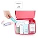 Multifunction Portable Travel Toiletry Bag - Mr.Pro Travel Makeup Cosmetic Printed Bag Beach Pouch, bathroom storage organizer (Rose Red)