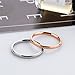 PAURO Women's Stainless Steel 2MM Thin Rose Gold Stackable Midi Pinky Ring Engagement Wedding Band Size 7