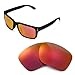 Walleva Fire Red Mirror Coated Polarized Replacement Lenses for Oakley Holbrook Sunglasses