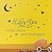 Soledi Black Vinyl Wall Decal I Love You to the Moon and Back Again Wall Sticker Letters Words Baby Kids Room Bedroom Art Wall Decor