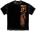 Marine Corps, USMC T-Shirt Usmc Marines Double Flaged Brotherhood Distressed Gold Foil X-Large Black