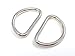 ljdeals Metal D Ring 1 inch Non Welded Nickel Plated Pack of 50