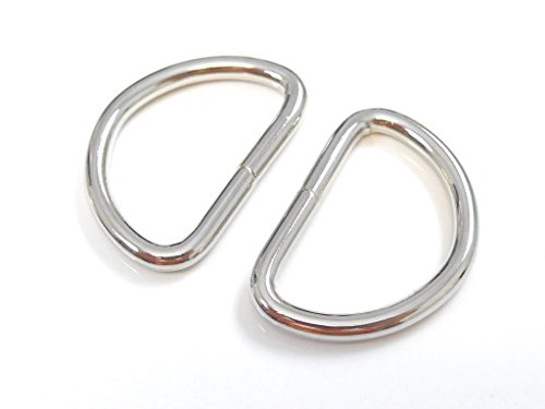 Ljdeals metal d ring 1 inch non welded nickel plated pack of 50