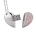 Kootion Heart-Shape Pendant USB Flash Drive, Cordiform USB2.0 Memory Stick, Drive for Photos&Videos, 16G, Pink
